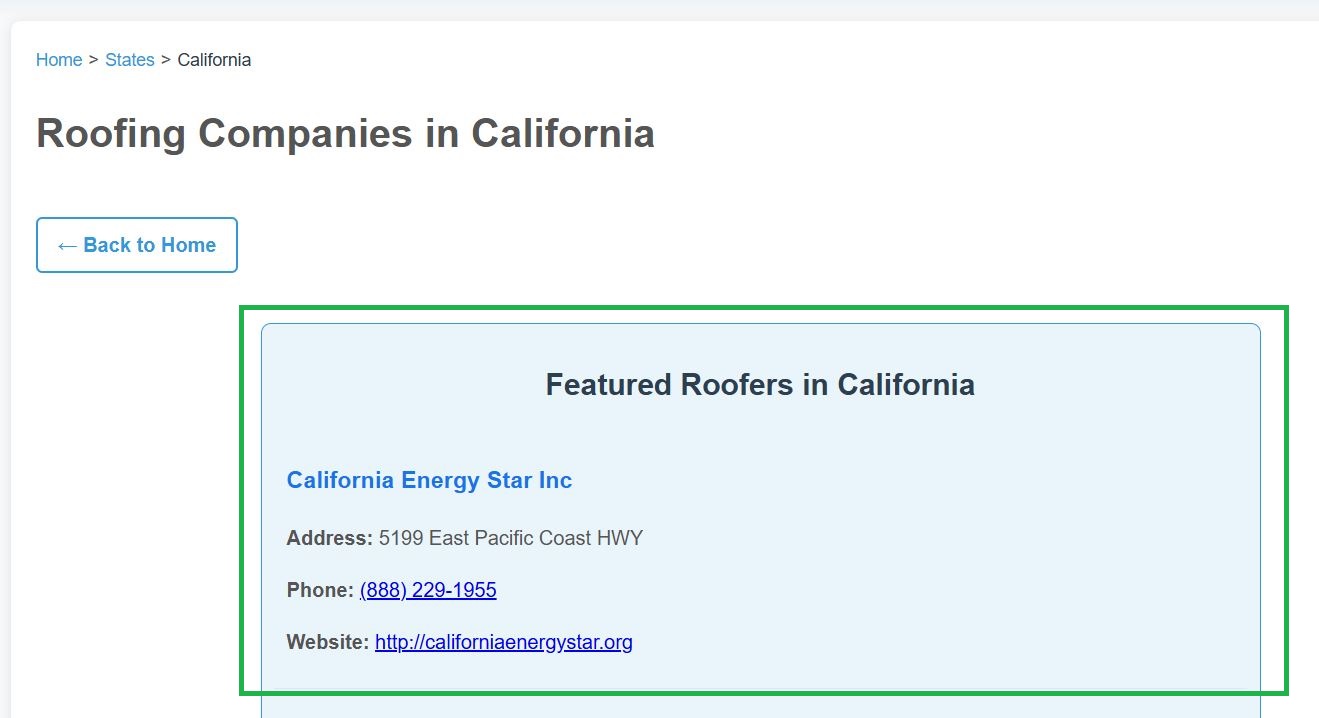 Featured on State Pages Example